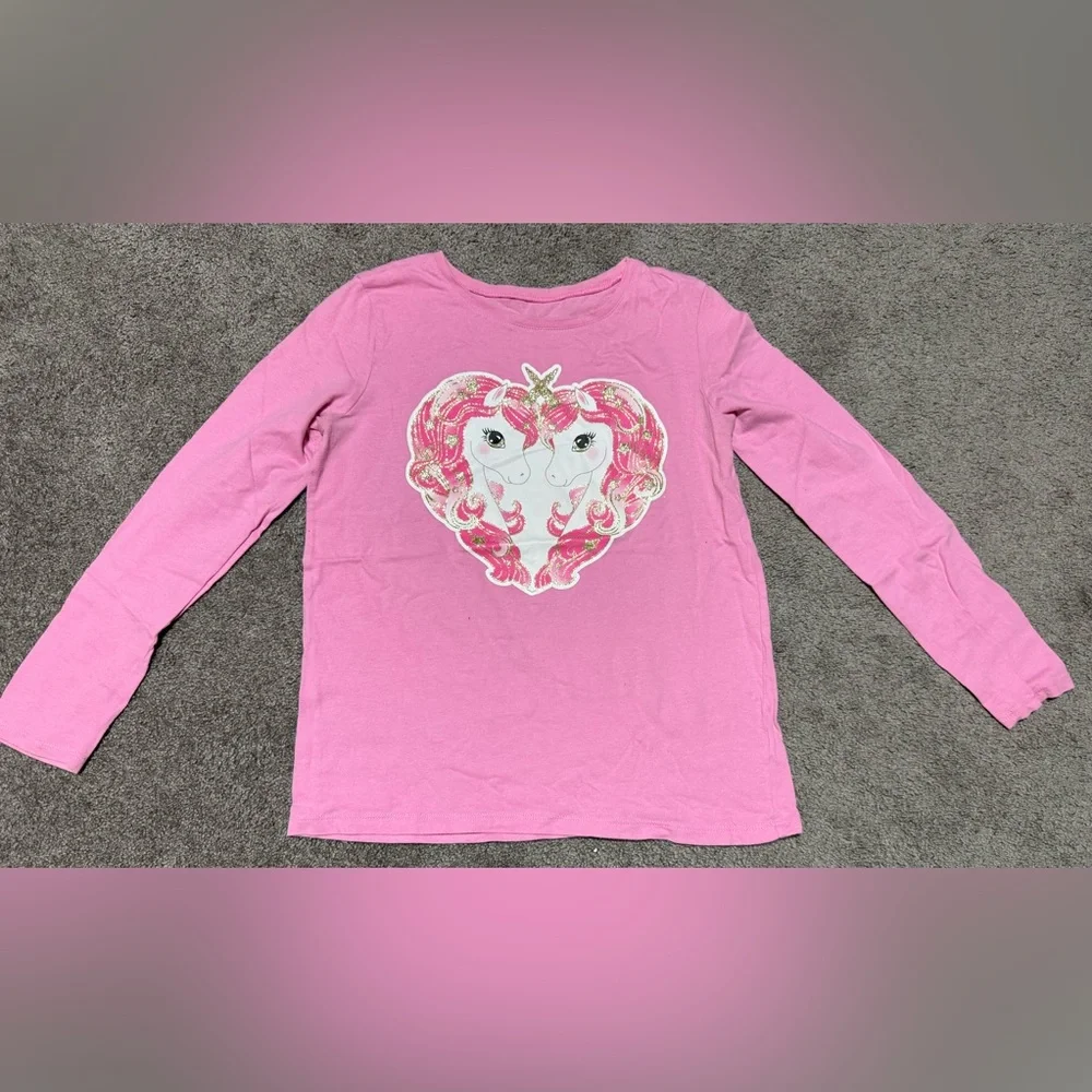 The Children's Place Teal and Pink Unicorn Sweaters